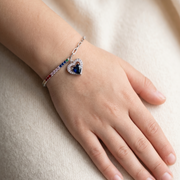 925 Sterling Silver Heart Shape Bracelet With Adjustable Length